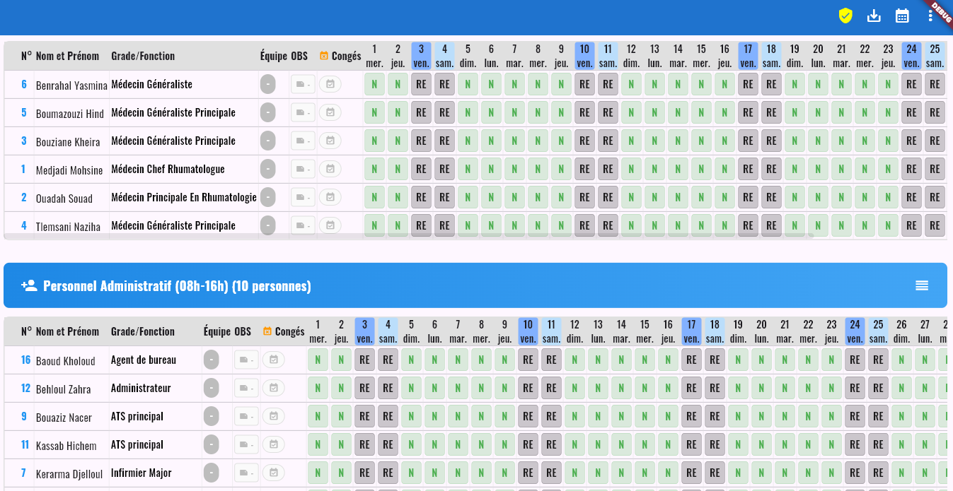 Gestion du personnel